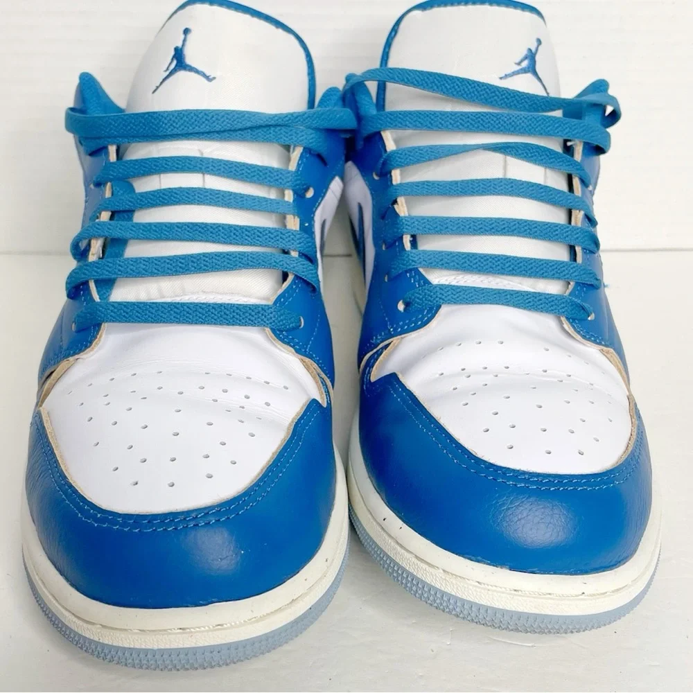 AIR JORDAN 1 LOW SE FN5214 141 WHITE INDUSTRIAL BLUE MEN SHOES SIZE 14